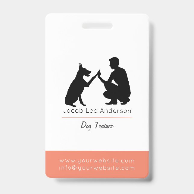 Entrenador de perros badge (Front)