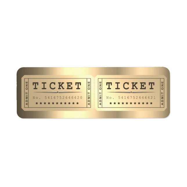 Entrence Entreatment Ticket Show Foxier Gold (Front)
