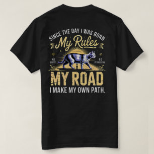 Entrepreneur Cat Boss T-Shirt - My Rules My Road