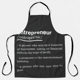 Entrepreneur Definition Funny Business Owner Gift Apron