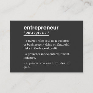 Entrepreneur Definition Funny Business Owner Gift Card