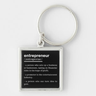 Entrepreneur Definition Funny Business Owner Gift Keychain