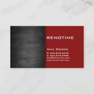 Entrepreneur en construction Carte de visite Wood 