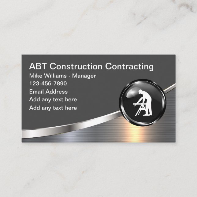 Entrepreneur en construction de charbon Cartes de  (Devant)