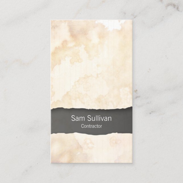 Entrepreneur Grunge Grunge Texture Carte de visite (Devant)