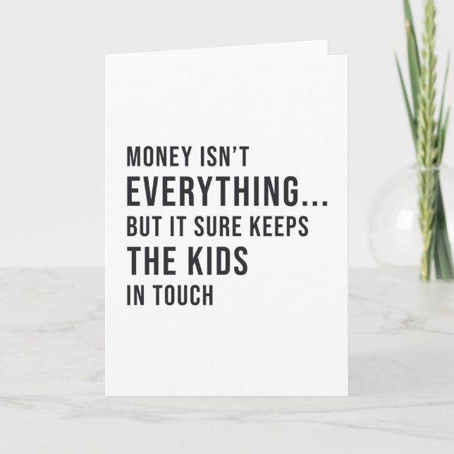 Entrepreneur Money Isn't Everything Kids Manager Card (Front)