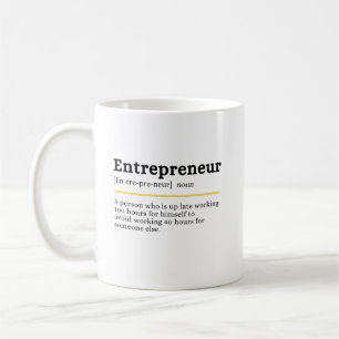 Entrepreneur Noun Definition Motivational Business Coffee Mug