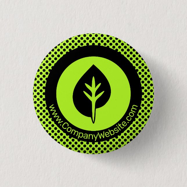 Entrepreneur Small Business Custom Text & Logo 1 Inch Round Button (Front)