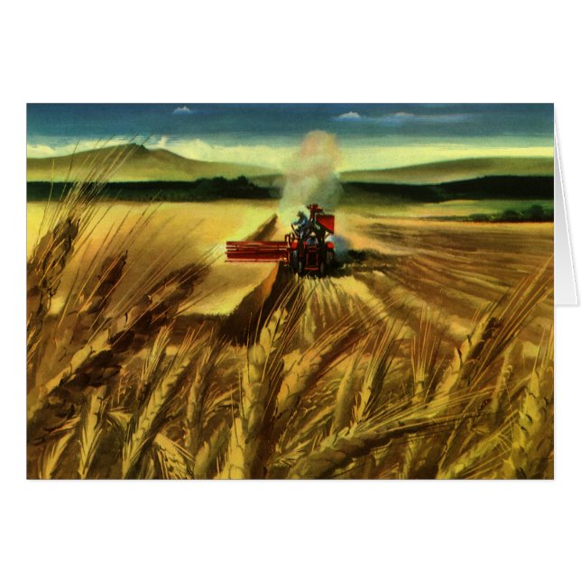 Entreprise agricole vintage, Agriculture du blé (Devant horizontal)