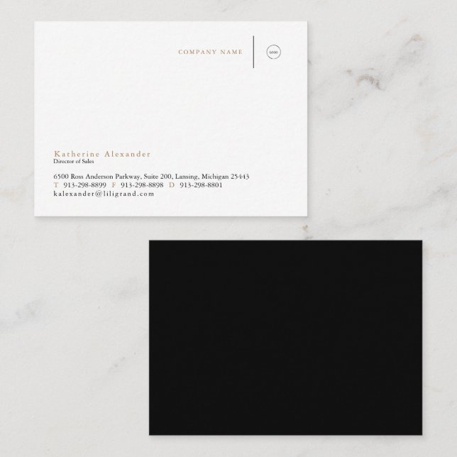 Entreprise Carte de visite noir et or (Devant / Derrière)
