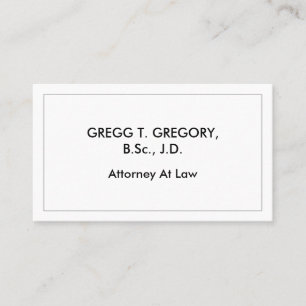 Entreprise, Carte de visite professionnel simple
