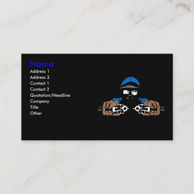 Entreprise de tireur, carte de profil (Devant)
