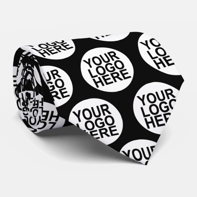 Entreprise double face | Cravate de logo personnal (Roulé)