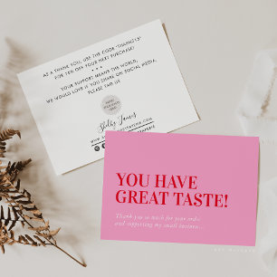 ENTREPRISE INSERT moderne merci mignon rose rouge