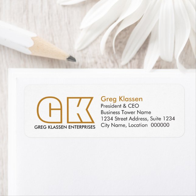 Entreprise moderne Brown et or (En situation)