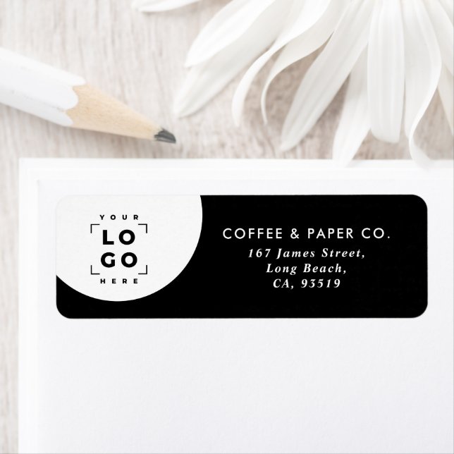 Entreprise moderne graphique noir blanc (En situation)