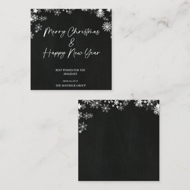 Entreprise Noël Cartes de fin de année (Devant / Derrière)