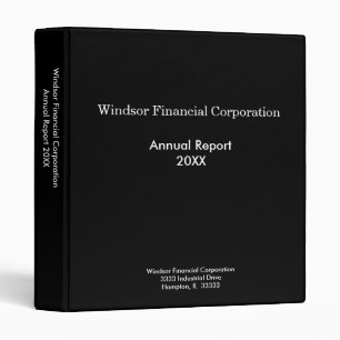 Entreprise Noir Élégant Classeur d'entreprise