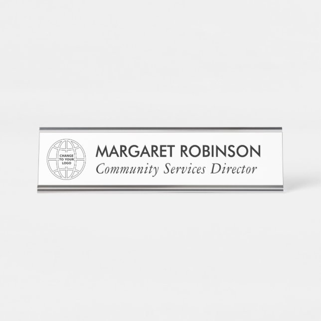 ENTREPRISE PERSONNALISÉE LOGO BUREAU NOM PLAQUE (Devant)