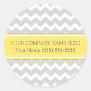 Entreprise personnalisée Nom Stickers Grey Chevron