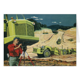 Entreprise vintage, chantier de construction avec