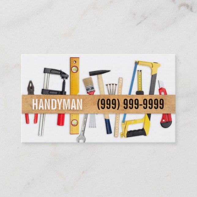 Entretien, construction, Carte de visite Handyman (Devant)