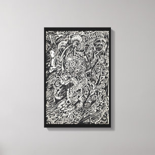 Entrez, l'homme au microdot Impression sur toile