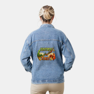 Entry Exit Trading Strategy Graphic Women’s Denim Jacket