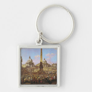 Entry into Rome of Jerzy Ossolinski Keychain