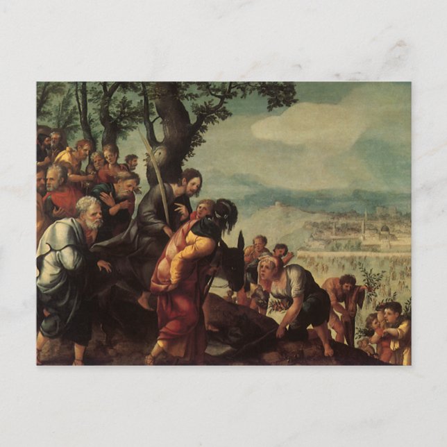 Entry of Christ into Jerusalem Postcard (Front)