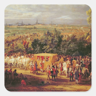 Entry of Louis XIV  and Marie-Therese of Square Sticker