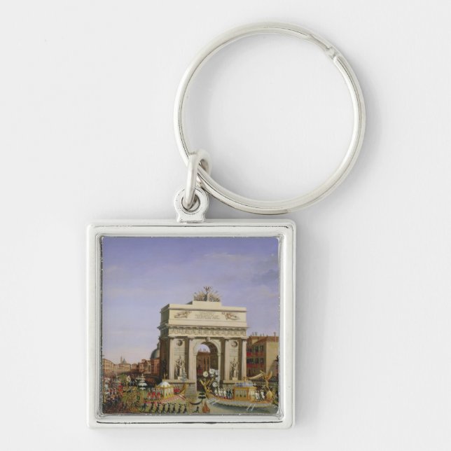 Entry of Napoleon I  into Venice, 1807 Keychain (Front)