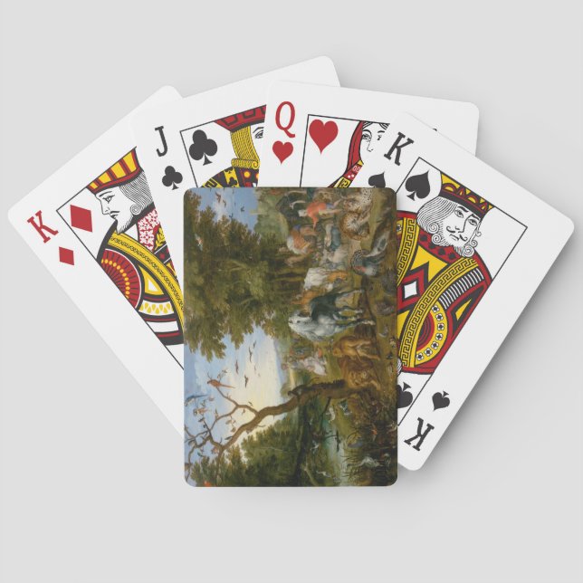 Entry of the Animals into Noah's Ark (Brueghel) Playing Cards (Back)