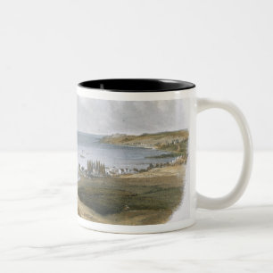 Entry to the Bay of New York taken from Staten Isl Two-Tone Coffee Mug