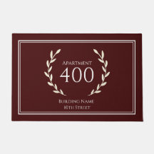 Entryway Door Mat - House Number and Apartment