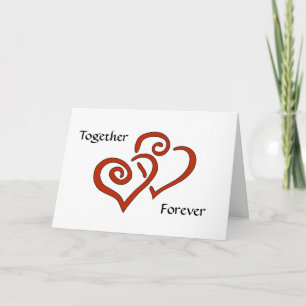 Entwined Hearts Together Forever Valentine's Card