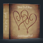 Entwined Hearts Vintage Look Personalized  Binder<br><div class="desc">Romantic entwined hearts on aged sepia vintage look paper binder.  Please visit Smilin' Eyes Treasures to see more flower and nature photography and digital art cards and gifts.</div>