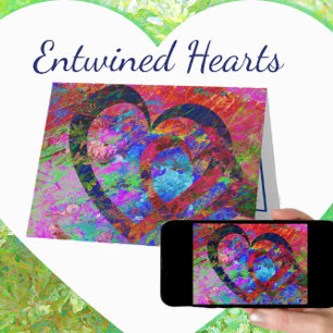 Entwined Hearts Wedding or Engagement Card