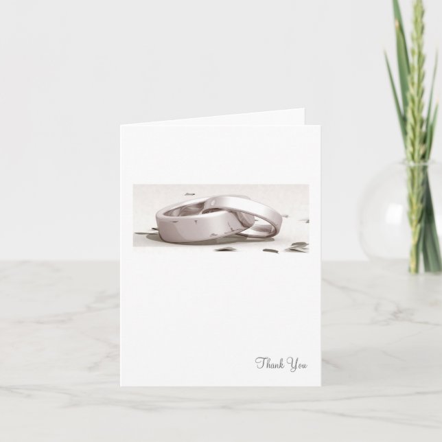 Entwined Rings BLK - Thank You Card (Front)