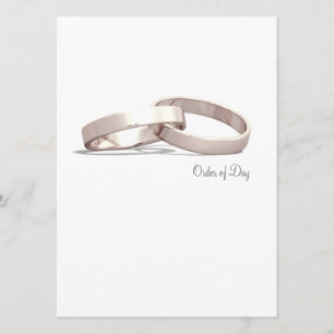Entwined Rings Gold  BLK - Order of Day/Ceremony Program