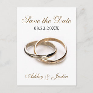 Entwined Rings Save the Date Postcard