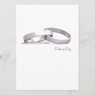 Entwined Rings Silver  BLK - Order of Day/Ceremony Program