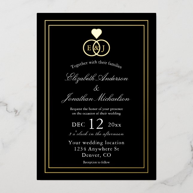 Entwined Rings Wedding (Front)