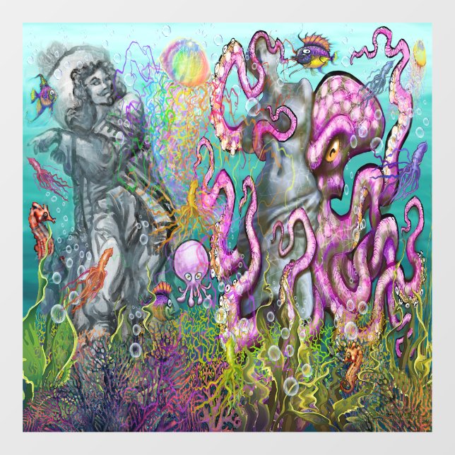 Entwined Tentacles Window Cling (Sheet)