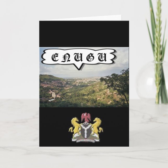 Enugu, Nigeria Customized Greeting Cards (Front)