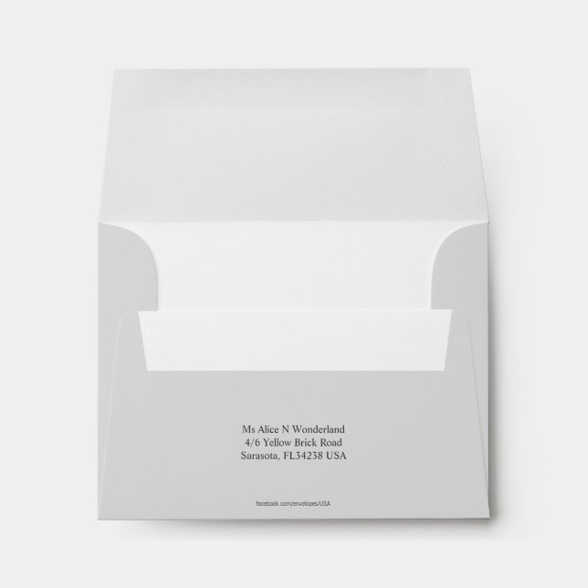 Envelope A2 Light Grey Return Address (Back (Bottom))