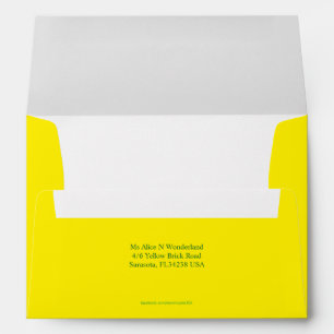 Envelope A7 Lemon Yellow Return Address