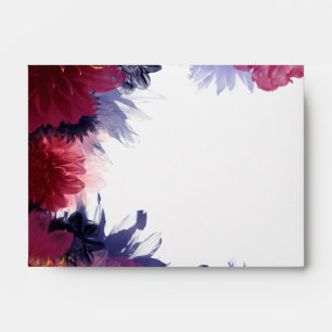 Envelope Dark Colourful Flowers Customizable