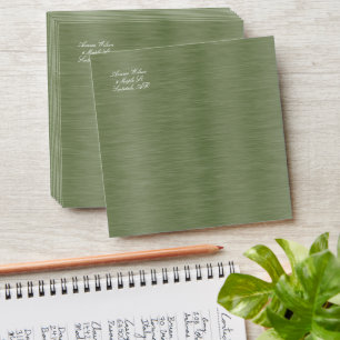 Envelope for White Winterberry Green and Gold Set