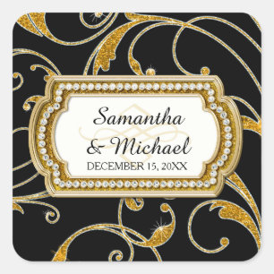 Envelope Seal Glam Old Hollywood Regency Black Tie